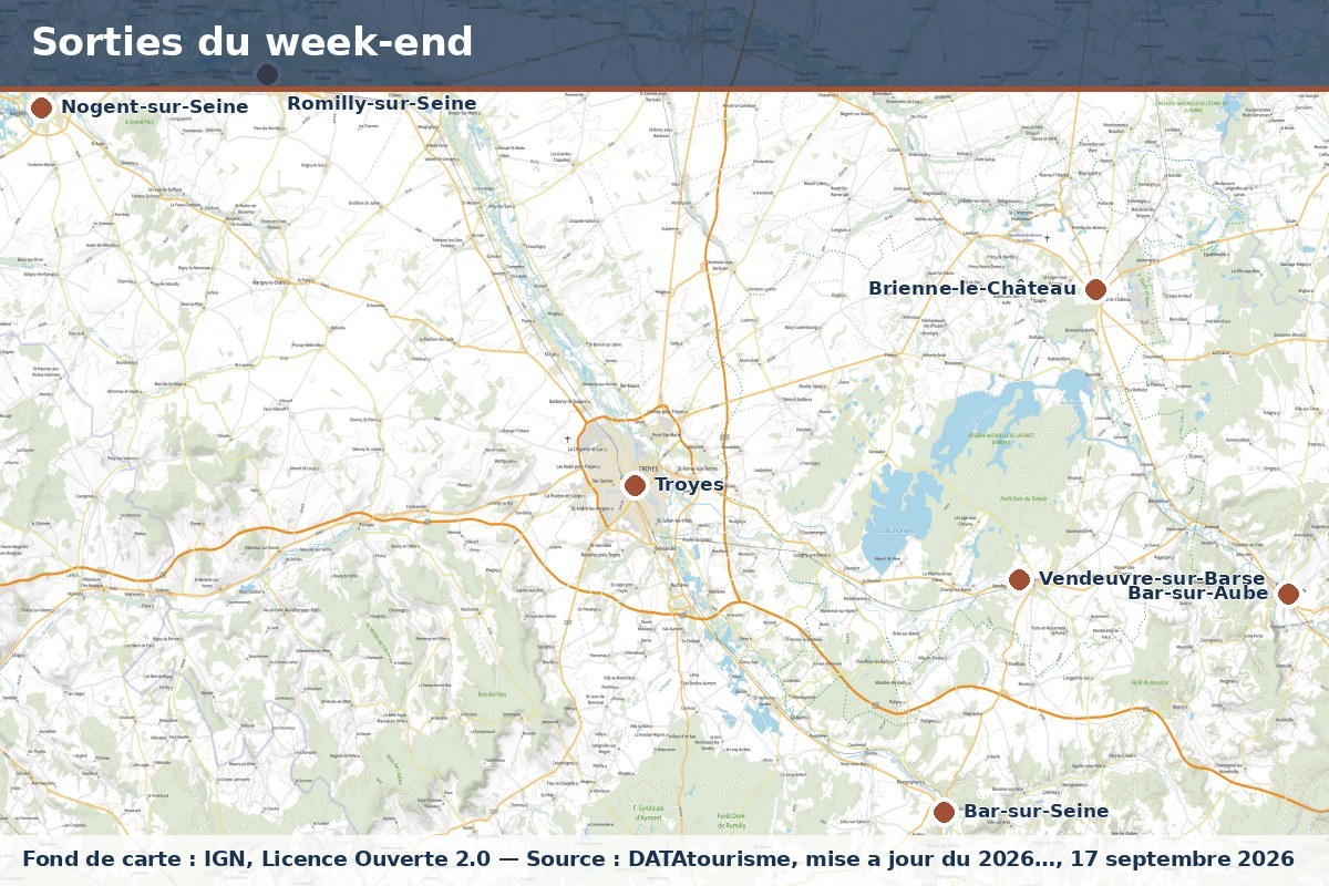 Carte : Sorties du week-end