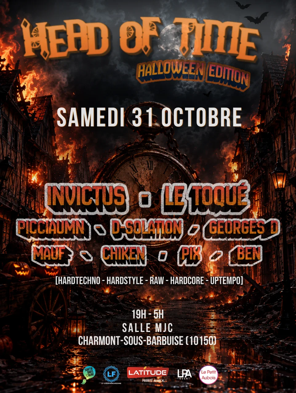 Affiche de l'édition Halloween 2026 du festival Head of Time